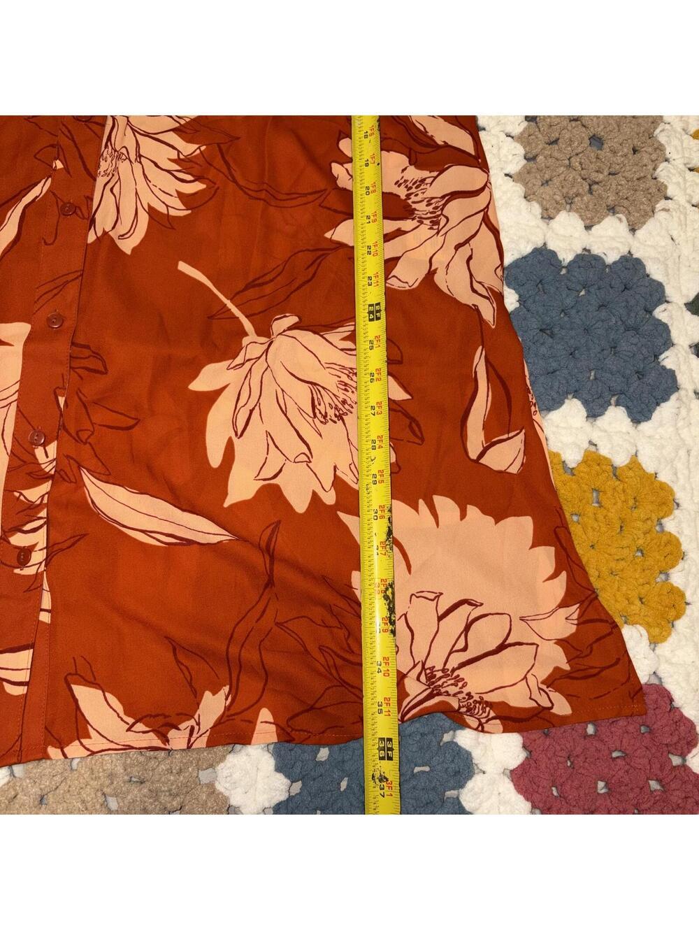 Alfani NEW $75 Floral Print Button-Up Tunic Dress Woman’s 3X Summer Polyester - Picture 9 of 9